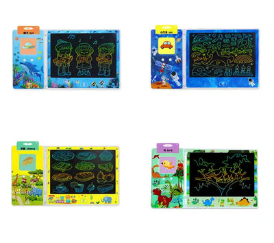 Early Education Device - 2 in 1 Talking Flash Cards with LCD Writing Tablet for Kids