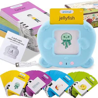 Bilingual Talking Flash Cards Machine for 3-8 Years Toddlers - Educational Learning Enlightenment Interactive Toy