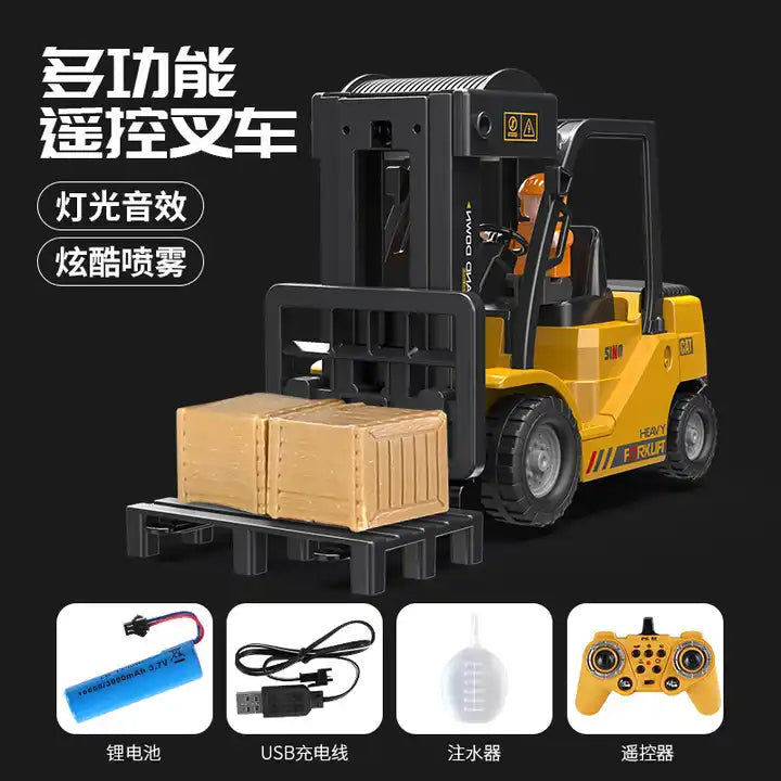 Remote Control Forklift Truck - Engineering Vehicle with Pallet Cargo