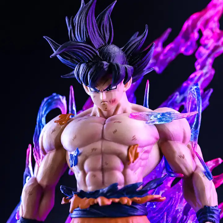 New Design Dragon Balls Goku Spuer Saiyan Statue Three Heads PVC Model 38CM Action Anime Figures Collection Toys