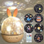 Children's Gift: Rabbit Fawn LED Night Light | Bluetooth Starry Sky Projector for Baby Room Decoration