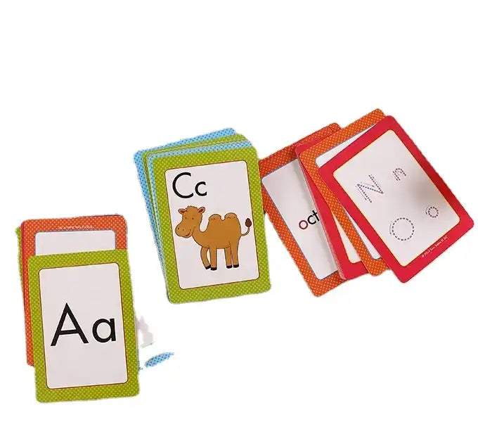 Custom Printing Educational Words Learning Kids Ring Flash Cards Playing Cards Made in China