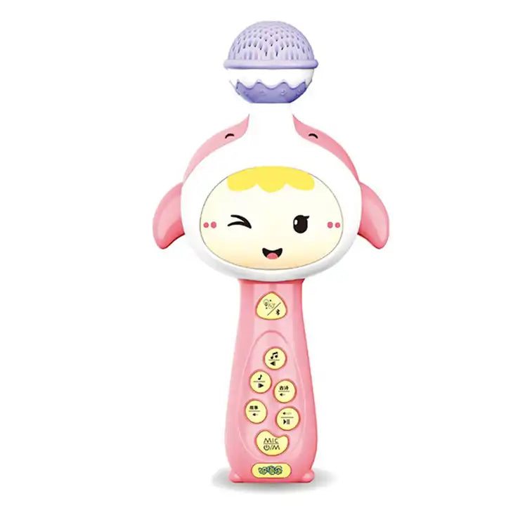 Bluetooth Karaoke Microphone – Multi-Function Cartoon Dolphin Piano Toy for Kids Aged 3 Years and Up