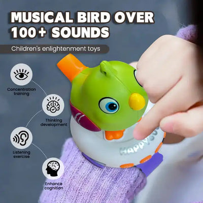 Electronic Talking Bird Watch | Cartoon Animal Wrist Watch with Whistle, Music & Lights | Educational Recordable Toy for Kids