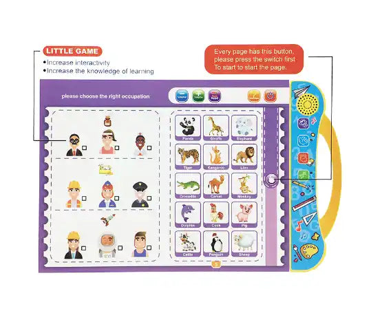 English Finger Reading Children's Early Education Puzzle Learning Toys Popular Smart Audio E-books Machine