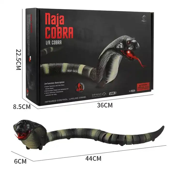 Realistic Remote Control Snake Toy - Simulation RC Slithering Snake with Fidget Function for Kids Ages 6-12 (Colour May Vary)