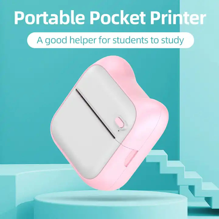 Children Mini Label Printer - Thermal Portable Thermal Printer with Wireless Connectivity for Kids