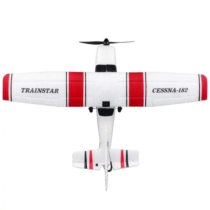 White 200 Meter Control Distance Remote Control Glider Airplane - 2.4G 3 Channel with LED Lights