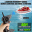 2.4GHz Dual Motor High-Speed Remote Control Boat - RC Fire Rescue Patrol Model with Spray Water