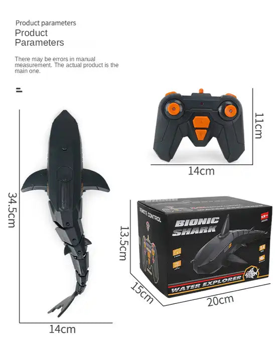 Waterproof Electric RC Shark Boat - 2.4G Remote Control Simulation Shark Toy for Kids