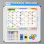 Kids Whiteboard Magnet Dry Erase Monthly Calendar Weekly Fridge Calendar Magnetic Calendar Board