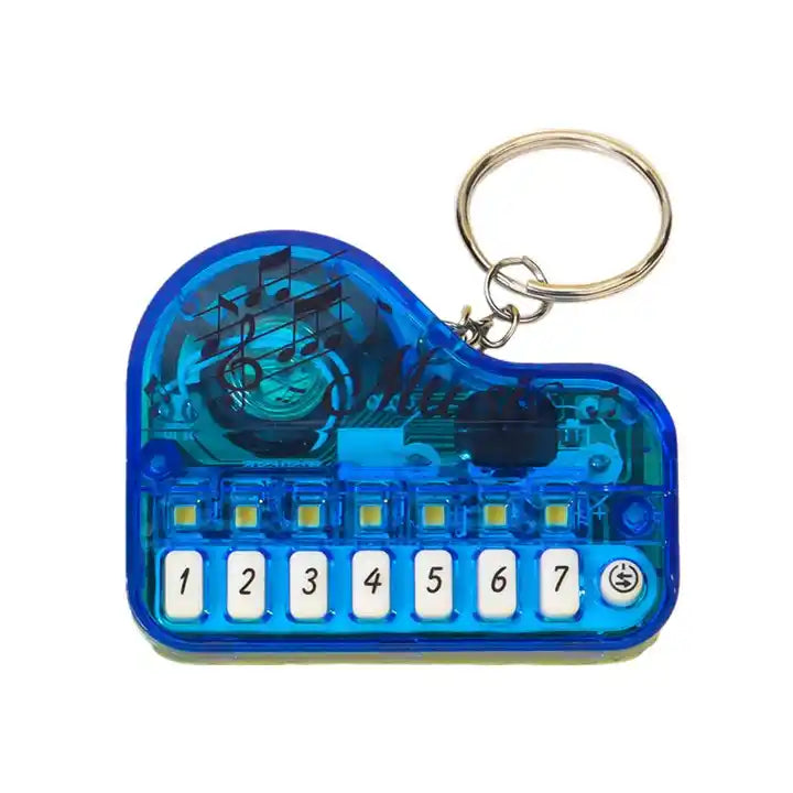 Mini Electronic Keyboard Keychain | Portable Musical Instrument Toy | Real Working Finger Piano Keychain