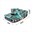 4CH Remote Control RC Tank with Light and Music - 360° Rotating Military Tank Toy for Kids