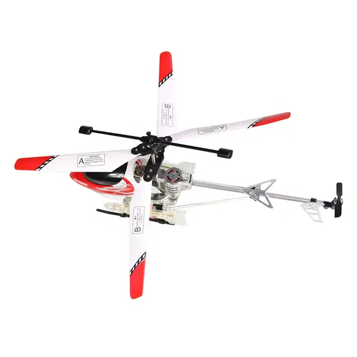 High-performance RC helicopter in flight; keywords: RC helicopters for beginners, best RC helicopters 2024, remote control helicopters with camera, electric RC helicopters, nitro RC helicopters