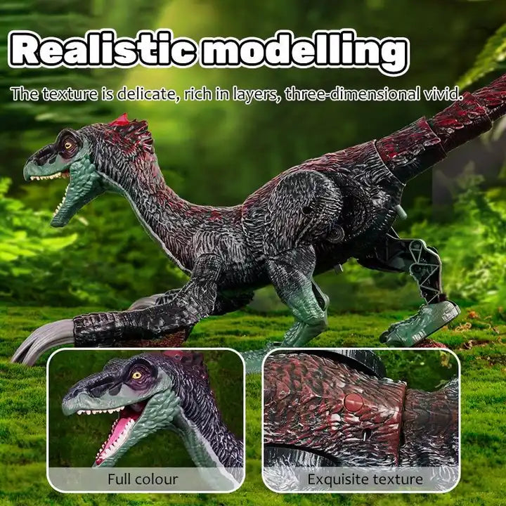 Trending Walking Dinosaur Toy for Kids - Sound, Light, and Spray RC Electric Dinosaur with Detachable Tail