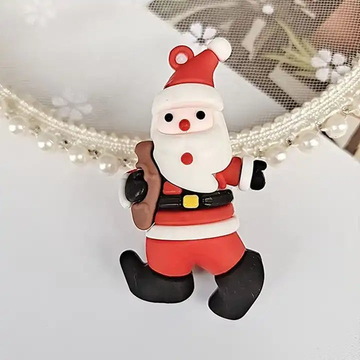 Festive PVC Christmas Tree Keychain Set | Santa Claus, Elk, Snowman Dolls | Cute Anime Holiday Pendant Toys