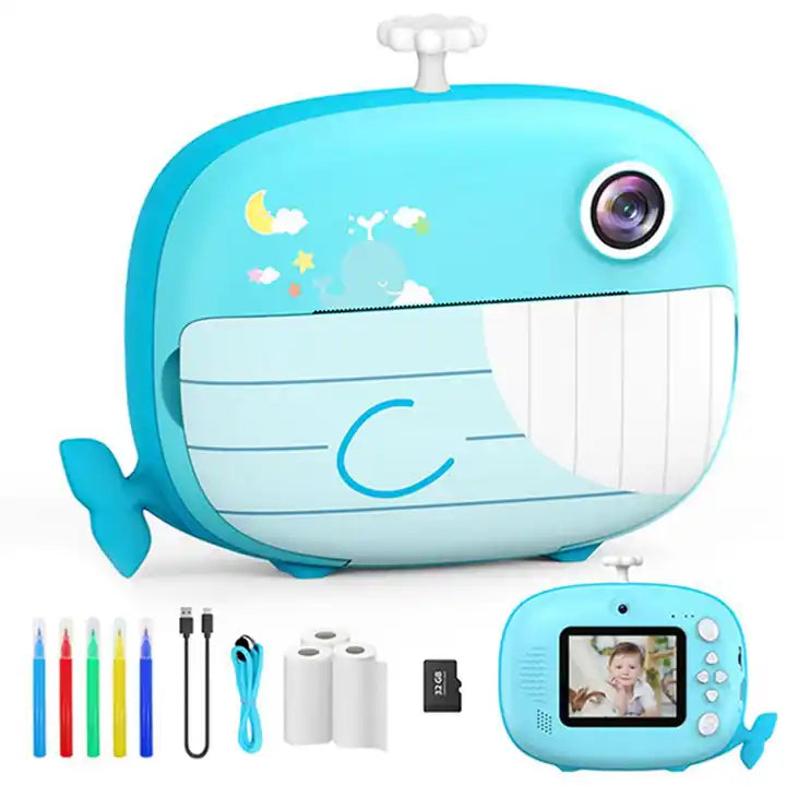 Factory Digital Print Camera for Kids - Dual Lens Video Camera with Instant Print