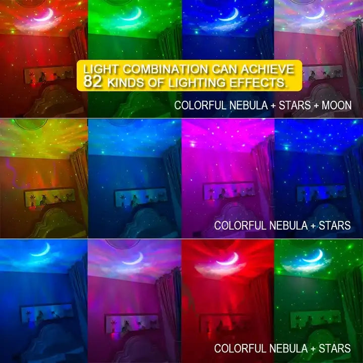 Upgraded Kids Starry Nebula Moon Ceiling Astronaut Projector | Bluetooth Speaker Night Light