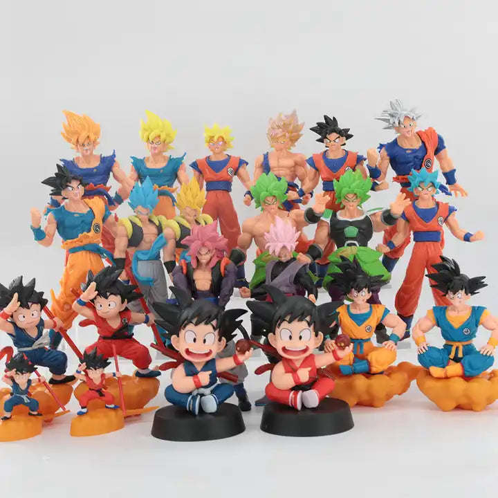 Anime Style Dragon Ball Z Figures - Super Saiyan Vegeta and Goku PVC Action Figures for Collectors (Full Collection)