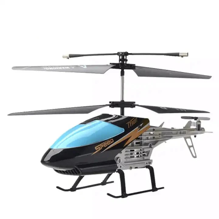 High-performance RC helicopter in flight; keywords: RC helicopters for beginners, best RC helicopters 2024, remote control helicopters with camera, electric RC helicopters, nitro RC helicopters