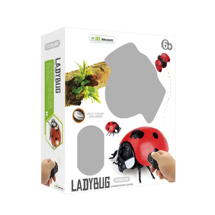 Infrared RC Ladybird Toy - Remote Control Educational Insect for Kids Ages 4-8 Years