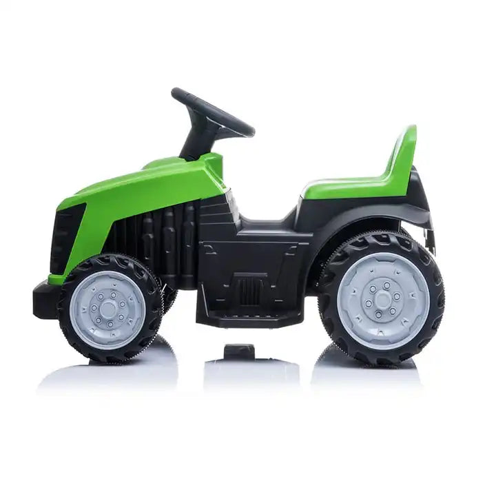 6-Wheel Kids Electric Tractor with Hydraulic Bucket - 6V Power, 2 Seats