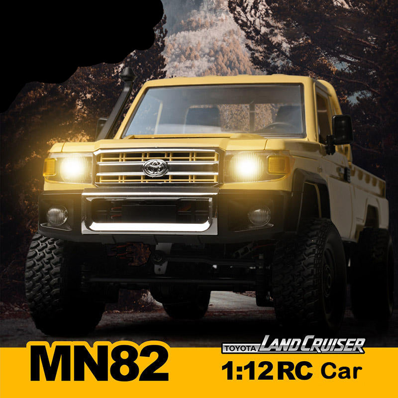 Toyota 4WD Off-Road Crawler RC Truck - 1/12 Scale, 2.4G, USB Charging - MN82 PRO Remote Control Car