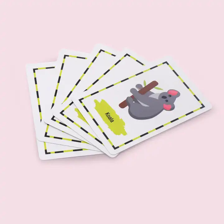 Printed Kids English-Arabic Educational Paper Game Flash Cards Set