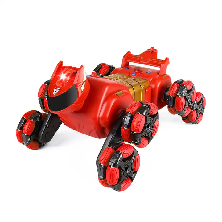 RC Stunt Drift Robot Dog Car - 8 Macnam Tires with Lighting, Spray Function, Hill Climbing, and Dual Control for Kids Ages 8-14 Years