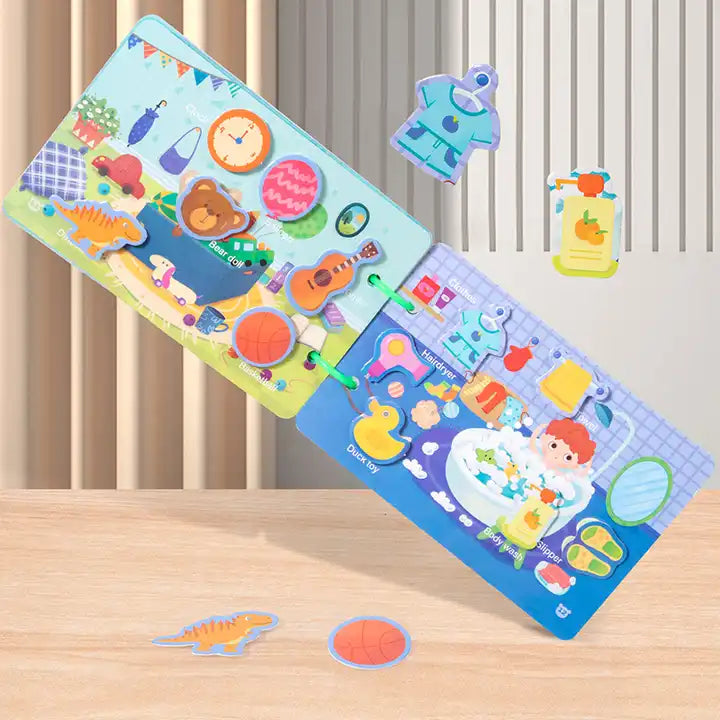 Baby Quiet Hand Tear Paste Book – Early Education Magic Sticker Kindergarten Enlightenment Educational Toys for Children