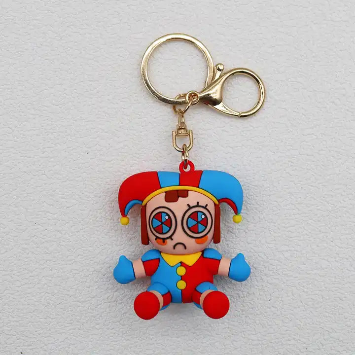 Anime The Amazing Digital Circus Figure Keychain | Joker Pendant Model Doll Key Chain for Kids' Birthday Gift Toy