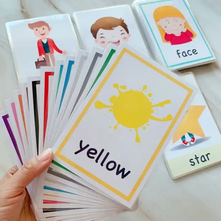 Kid Early Educational Paper Word Learn Card with for Kids Cognitive Cards