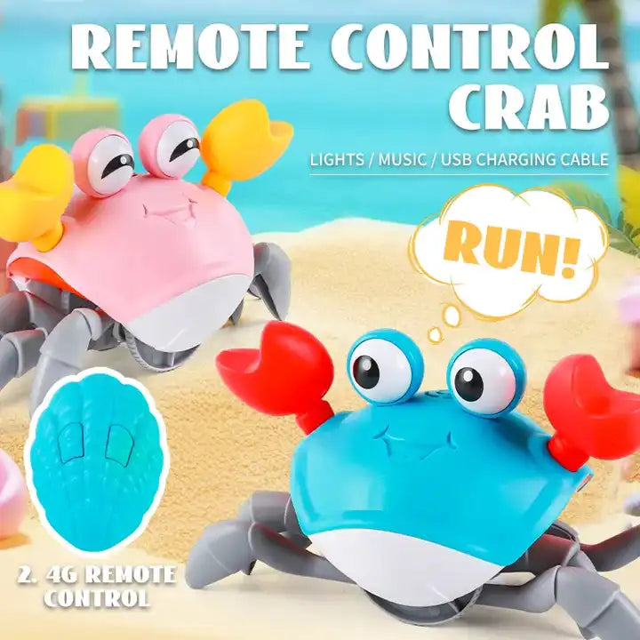 RC Crawling Crab Toy - 2.4G Remote Control Electric Pet Toy for Kids Ages 4-8 Years