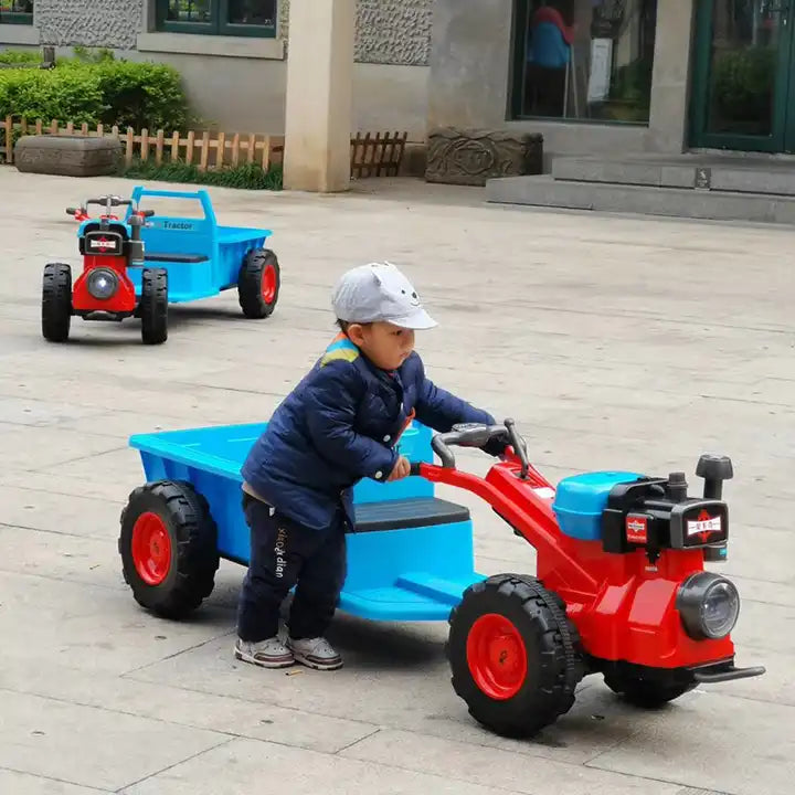 12V Ride-On Tractor with 3-Gear-Shift Ground Loader - Fun Toy for Kids 3+ Years