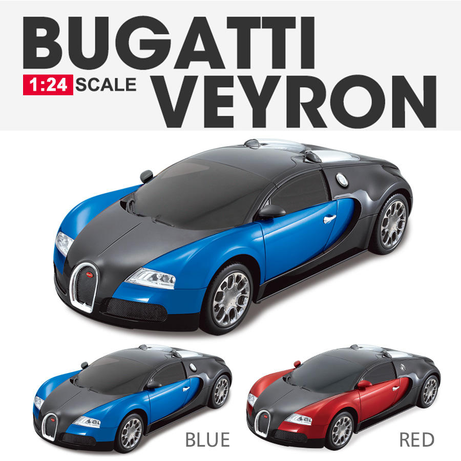 1/24 Scale Licensed RC Car – 2.4G 4CH Remote Control Sport Racing Car with LED Lights