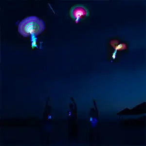 50P Camping Night LED Light Flying Flashing Arrow | Hand Launch Kids Outdoor EVA Flying Toys Foam Finger Rocket