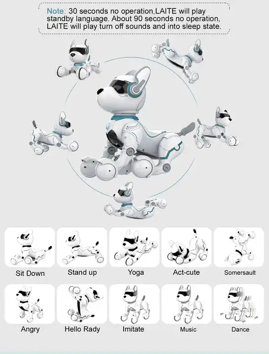 Remote Control Robot Dog Toy - Interactive Touch and Voice Control