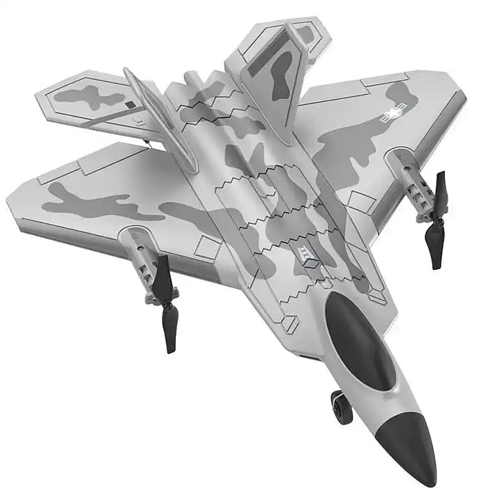 F22 RC Model - 2.4GHz 4 CH Remote Control Plane - Two Modes Jet Fighter UAV Aircraft Plane Model Toy for Kids and Adults