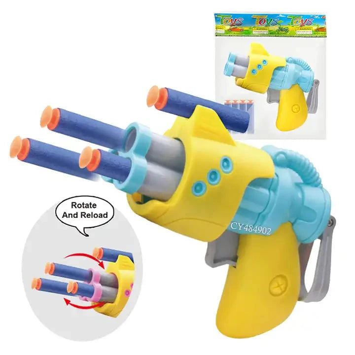 Mini Toy Guns with Soft Foam Bullets ?? Handgun Toys Featuring 4 Refill Foam Darts for Kids