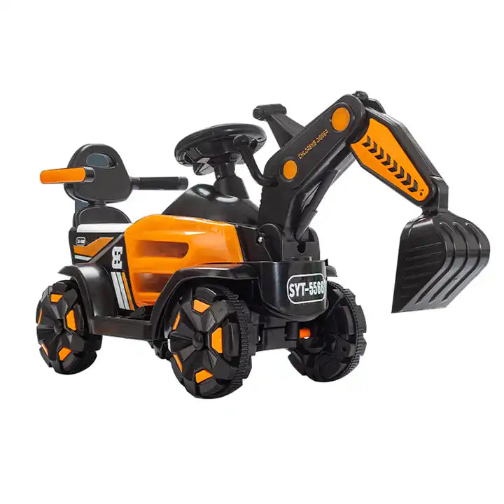 Kids Ride-On Electric Tractor with Remote Control and Trailer - Fun Excavator Toy for Outdoor Adventures