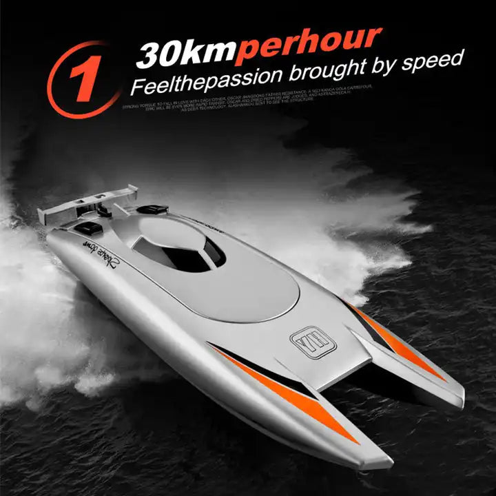 2.4GHz Dual Motor High-Speed RC Boat - Remote Control Competition Yacht for Water Sports