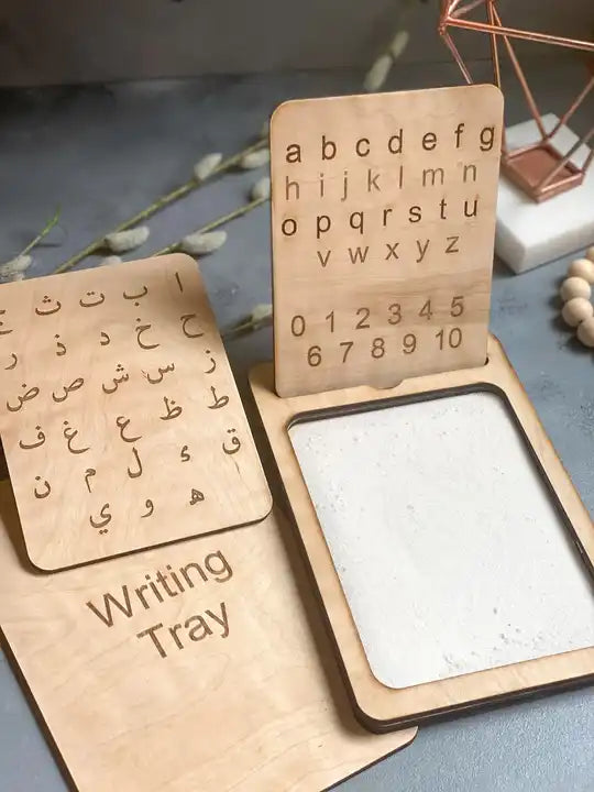 Montessori Wooden Sensory Toys ? Arabic Alphabet Board for Kids Education