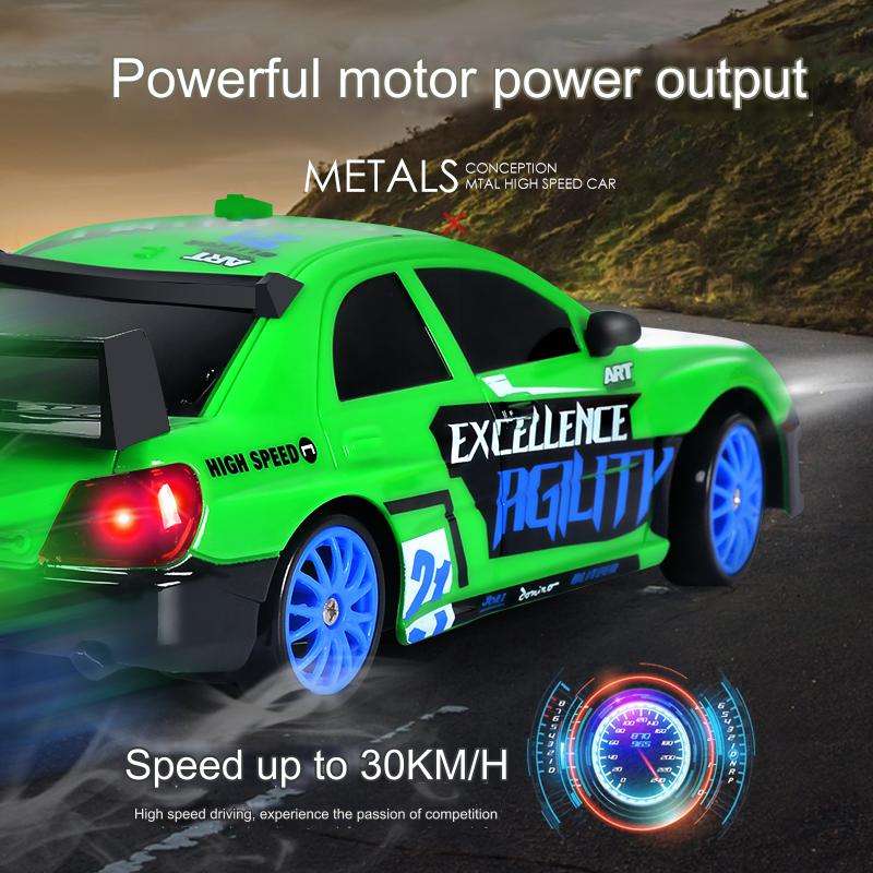High-Speed Racing RC Car 2.4GHz Remote Control Drifting Car with LED Lights for Kids