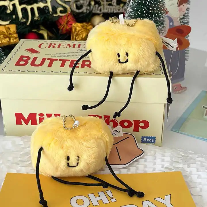 Cute Soft Butter Villain Plush Dolls | Adorable Keychain Pendant for Students | Gift for Girls