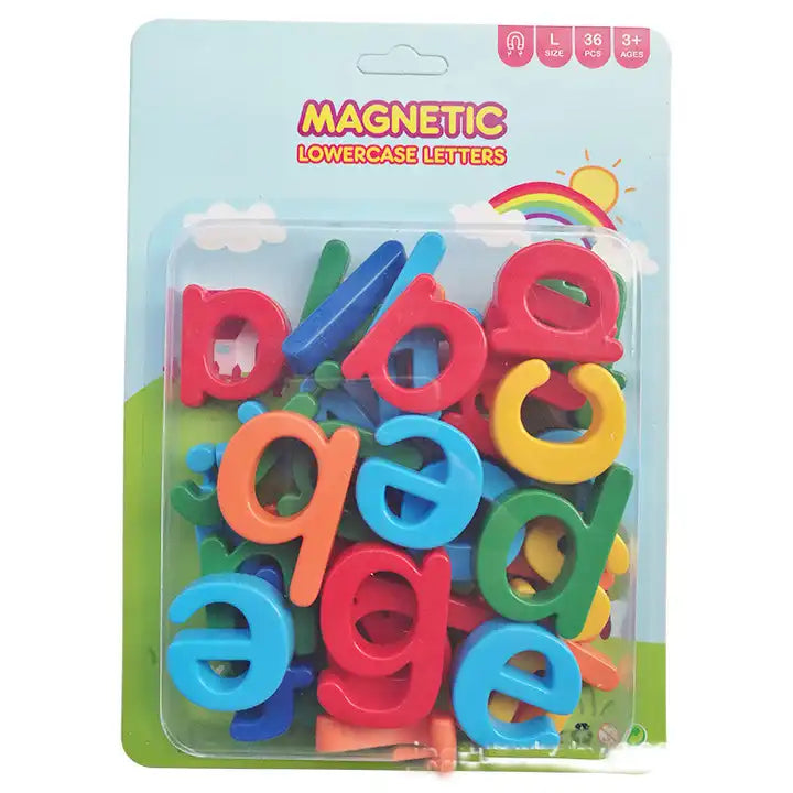 26pcs Magnetic Learning Alphabet Letters ? Plastic Refrigerator Stickers for Toddlers | Educational Toys for Spelling and Counting