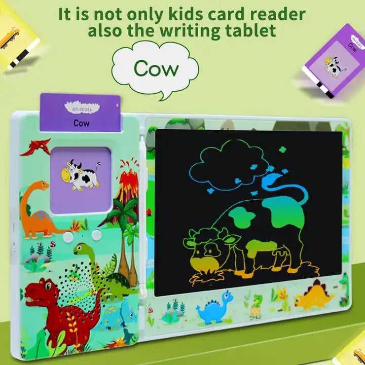 Talking Flash Cards with LCD Writing Tablet - Interactive Learning Toy for Kids