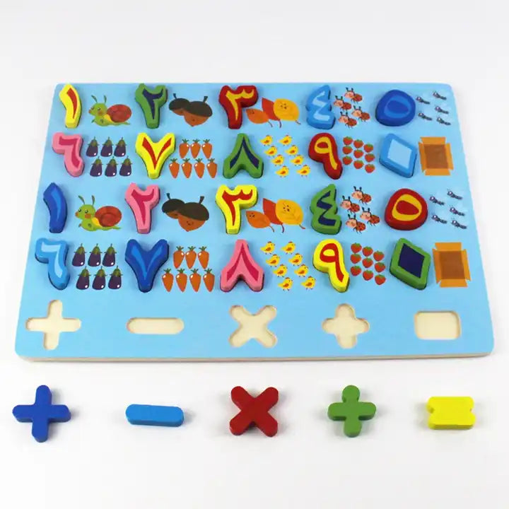 Children Wooden Mirror Puzzle Game Montessori Educational Spatial Thinking Learning Toy for Kids