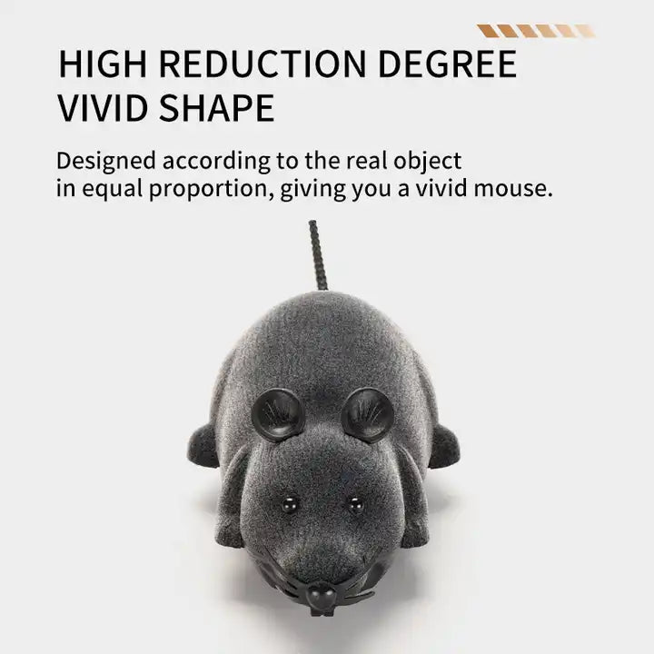 4-Channel Electric Remote Control Flocking Mouse Toy for Kids - Interactive Simulation RC Animal