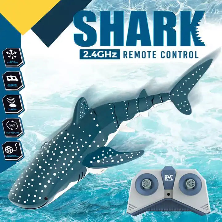 KYK Juguetes Simulation Electric RC Fish Boat - Waterproof Remote Control Shark Toy for Kids