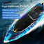 Electric Waterproof RC Speedboat – 2.4GHz High-Speed Racing Boat with LED Lights (30KM/H)